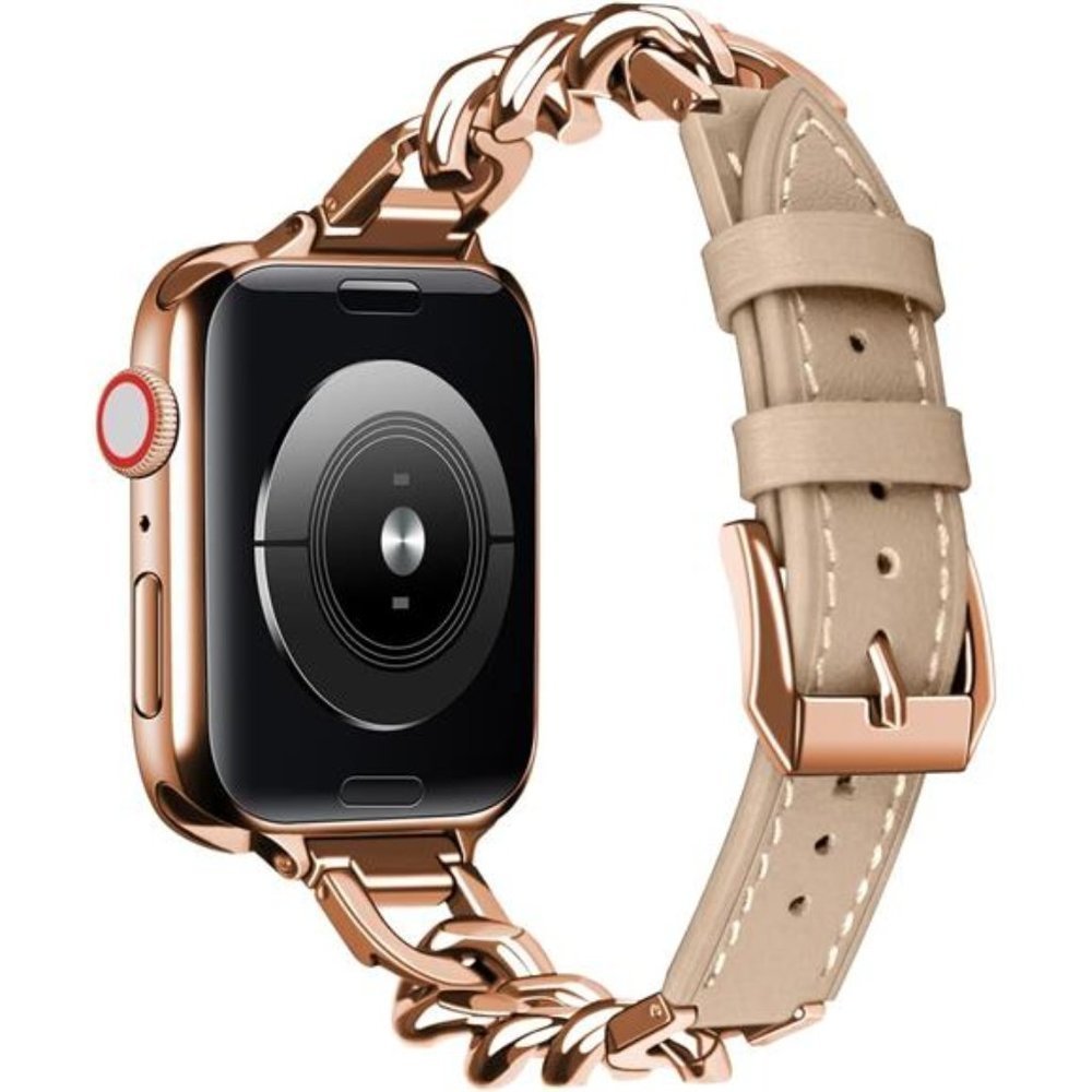 NEW Rose Gold Leather Apple Watch Band